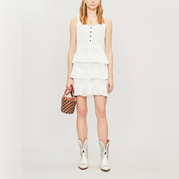 MAJE
Plumetis V-neck Xcrepe midi dress - Picture 8 of 13